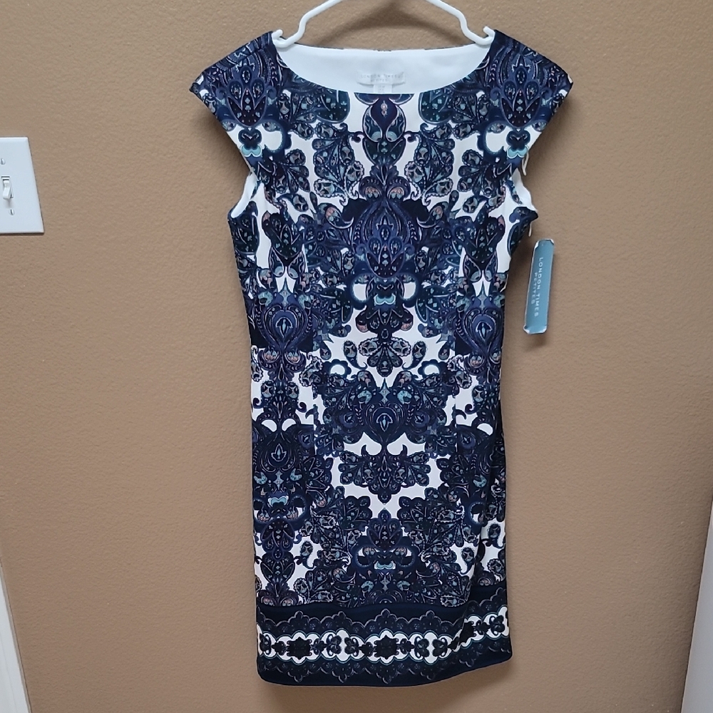 NWT London Times Navy and White Dress 💙🤍